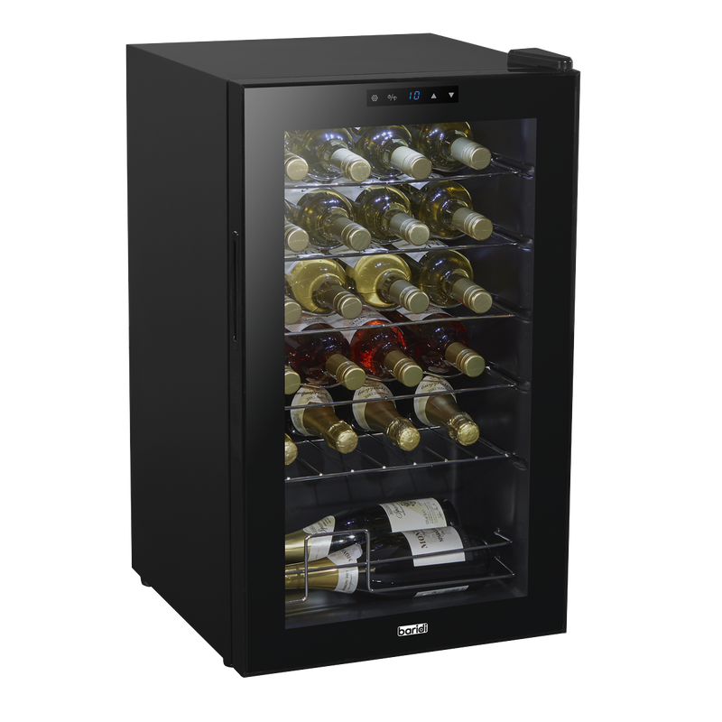 Baridi DH9  24 Bottle Wine Fridge with Digital Touchscreen Controls & LED Light, Black