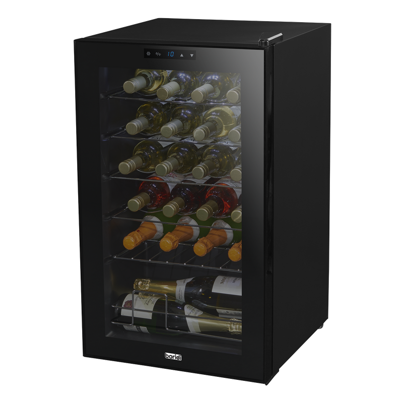 Baridi DH9  24 Bottle Wine Fridge with Digital Touchscreen Controls & LED Light, Black