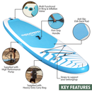 Dellonda DL152 Inflatable Stand-Up Paddle Board 10'6" - Light Blue/White