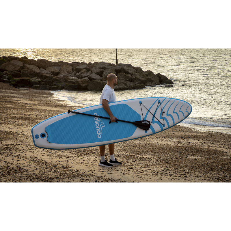 Dellonda DL152 Inflatable Stand-Up Paddle Board 10'6" - Light Blue/White