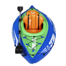 Dellonda DL154 Inflatable One-Person Kayak/Canoe Set with Pump, Carry Bag & Aluminium Oar - Blue/Green