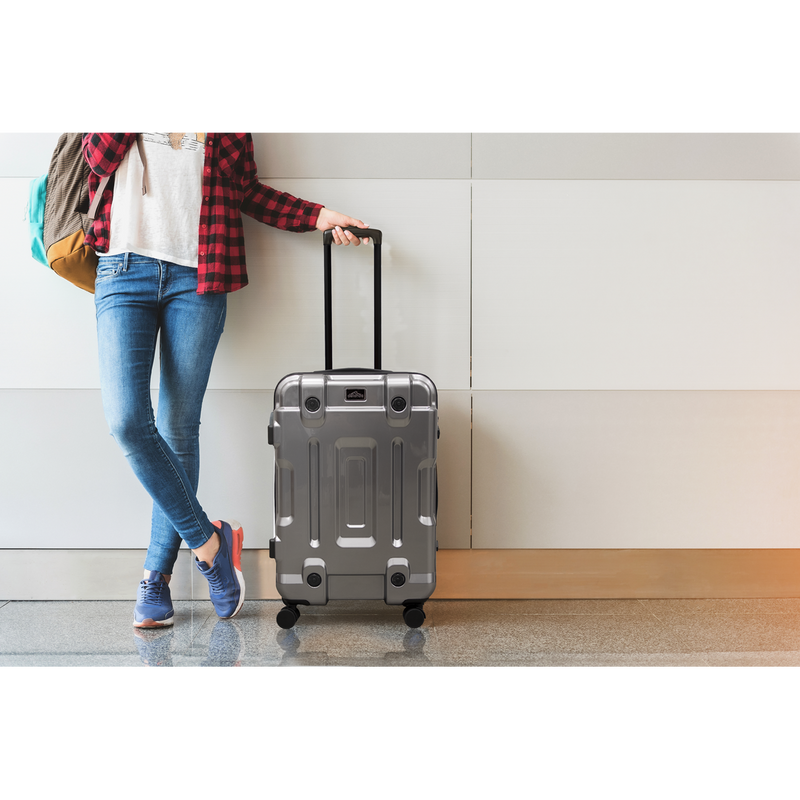 Dellonda DL9 Lightweight ABS Luggage Set 3pc - Silver