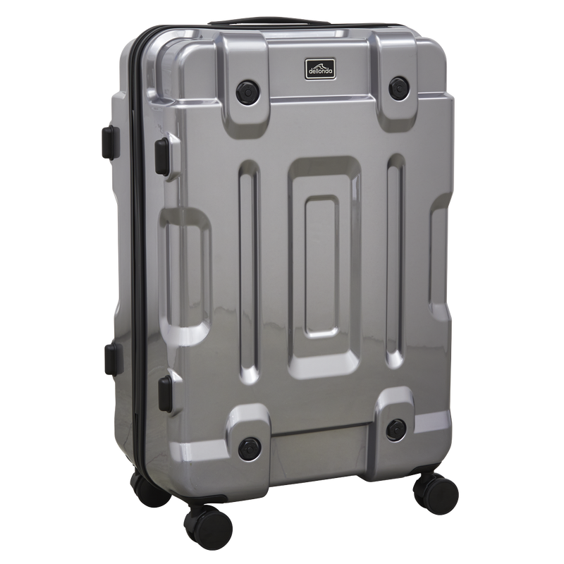 Dellonda DL9 Lightweight ABS Luggage Set 3pc - Silver