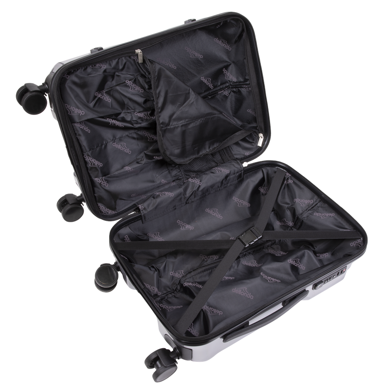 Dellonda DL9 Lightweight ABS Luggage Set 3pc - Silver