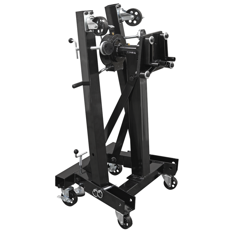 Sealey ES680D Folding 360¬º Rotating Engine Stand with Geared Handle Drive 680kg Capacity