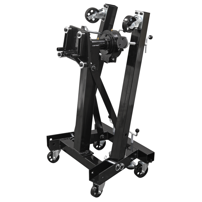 Sealey ES680D Folding 360¬º Rotating Engine Stand with Geared Handle Drive 680kg Capacity