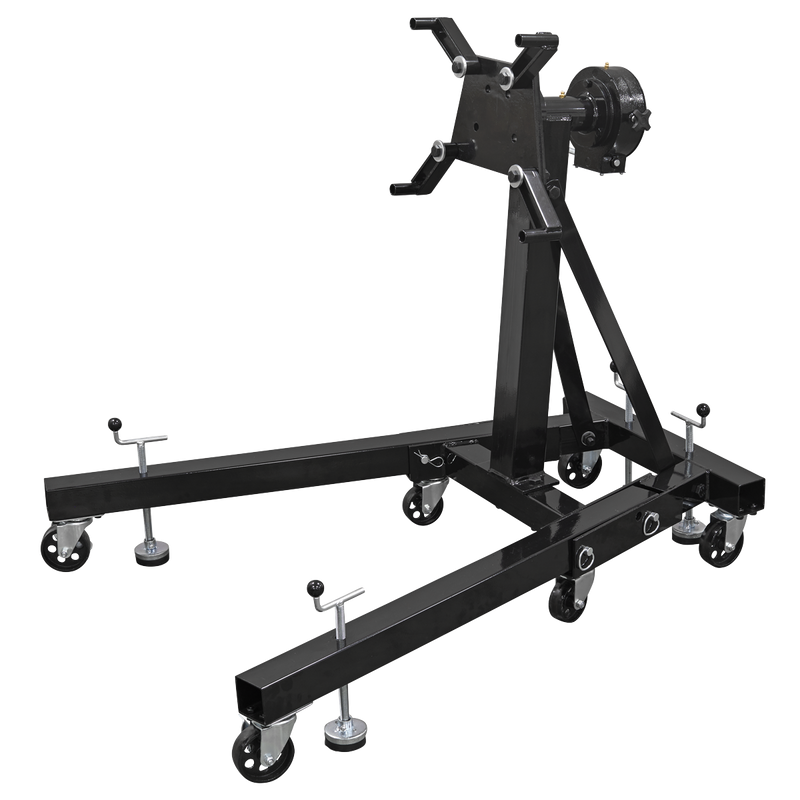 Sealey ES680D Folding 360¬º Rotating Engine Stand with Geared Handle Drive 680kg Capacity