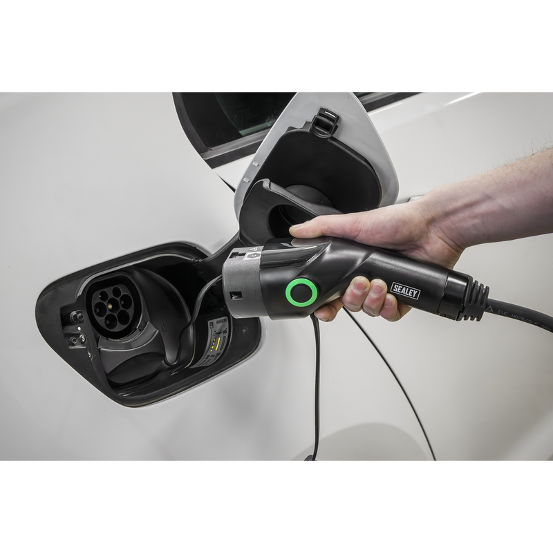 Sealey EVAC2 Adjustable (3.5kW) Type 2 to UK 3-Pin Plug Portable EV Charger - 5m Cable