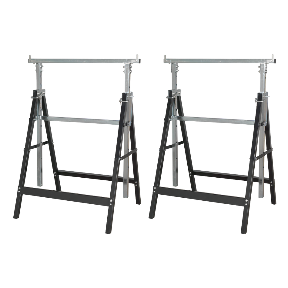 Sealey FDT32 Fold Down Telescopic Trestle - 200kg Capacity - Pair