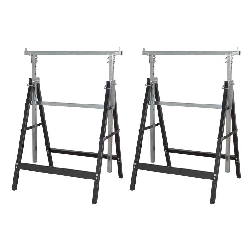 Sealey FDT32 Fold Down Telescopic Trestle - 200kg Capacity - Pair