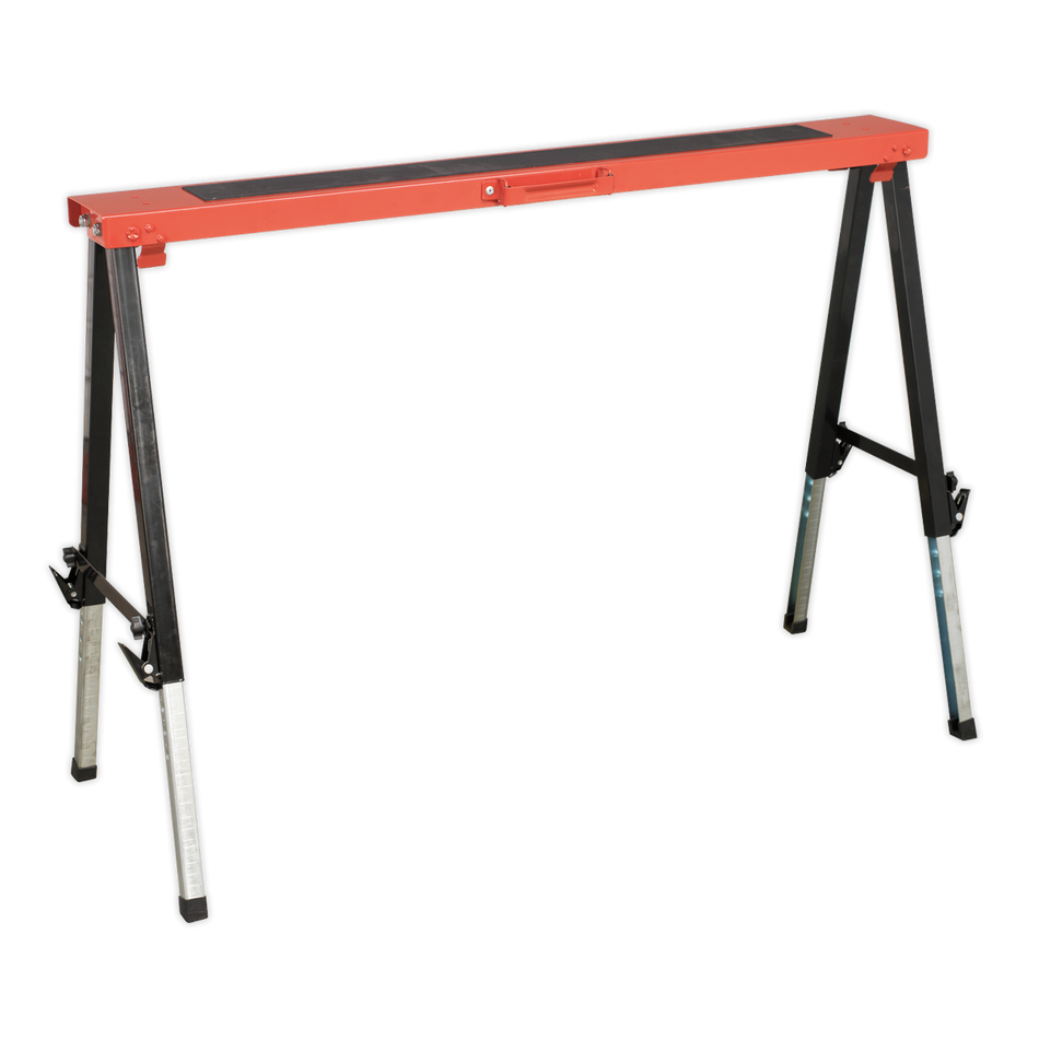 Sealey FTAL12 Fold Down Trestle with Adjustable Legs - Pair