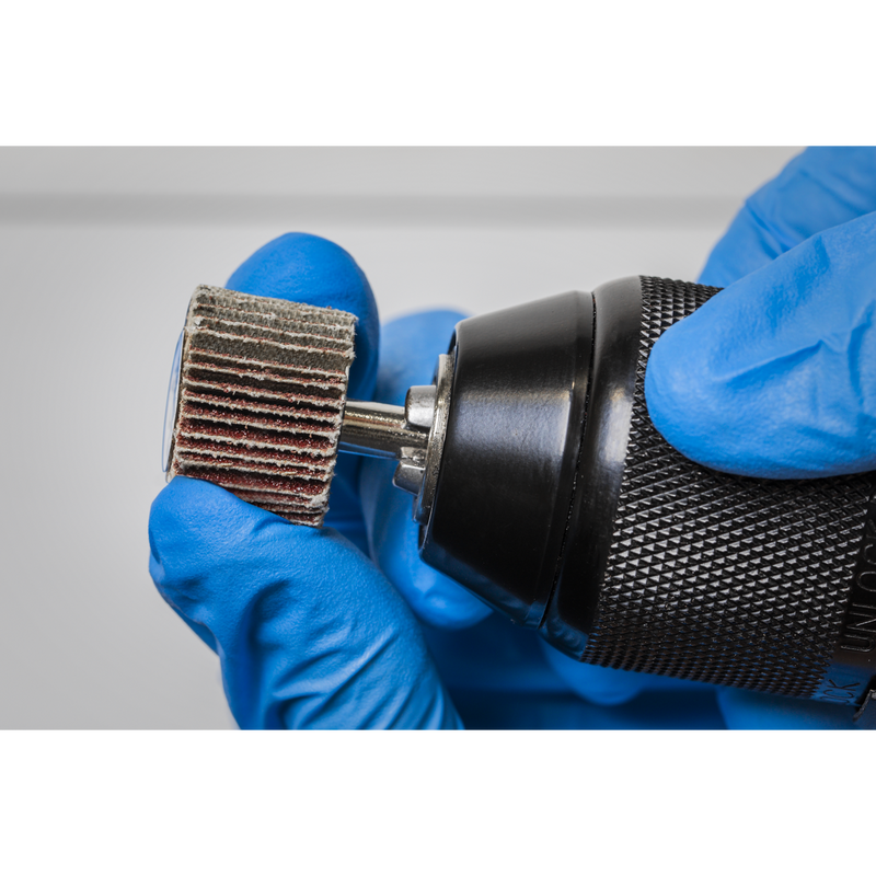 Sealey FW2520ASS Abrasive Flap Wheel Diameter 25 x 20mm Diameter 6mm Shaft Assorted Grit - Pack of 5