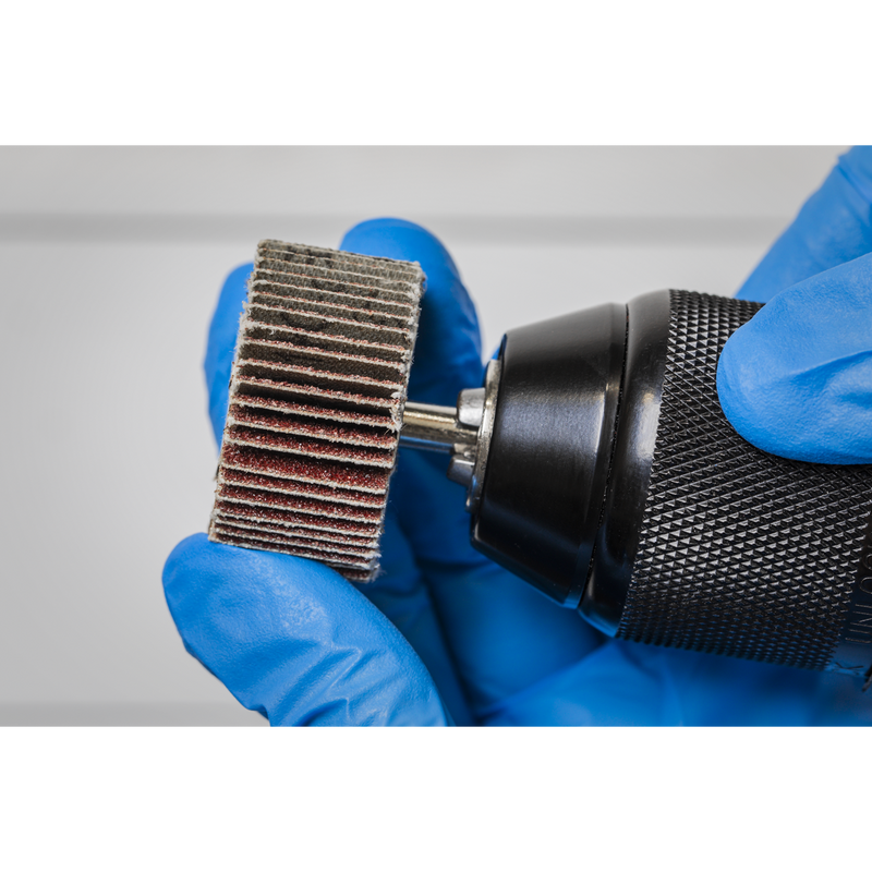 Sealey FW4020805 Abrasive Flap Wheel Diameter 40 x 20mm 80Grit Diameter 6mm Shaft - Pack of 5