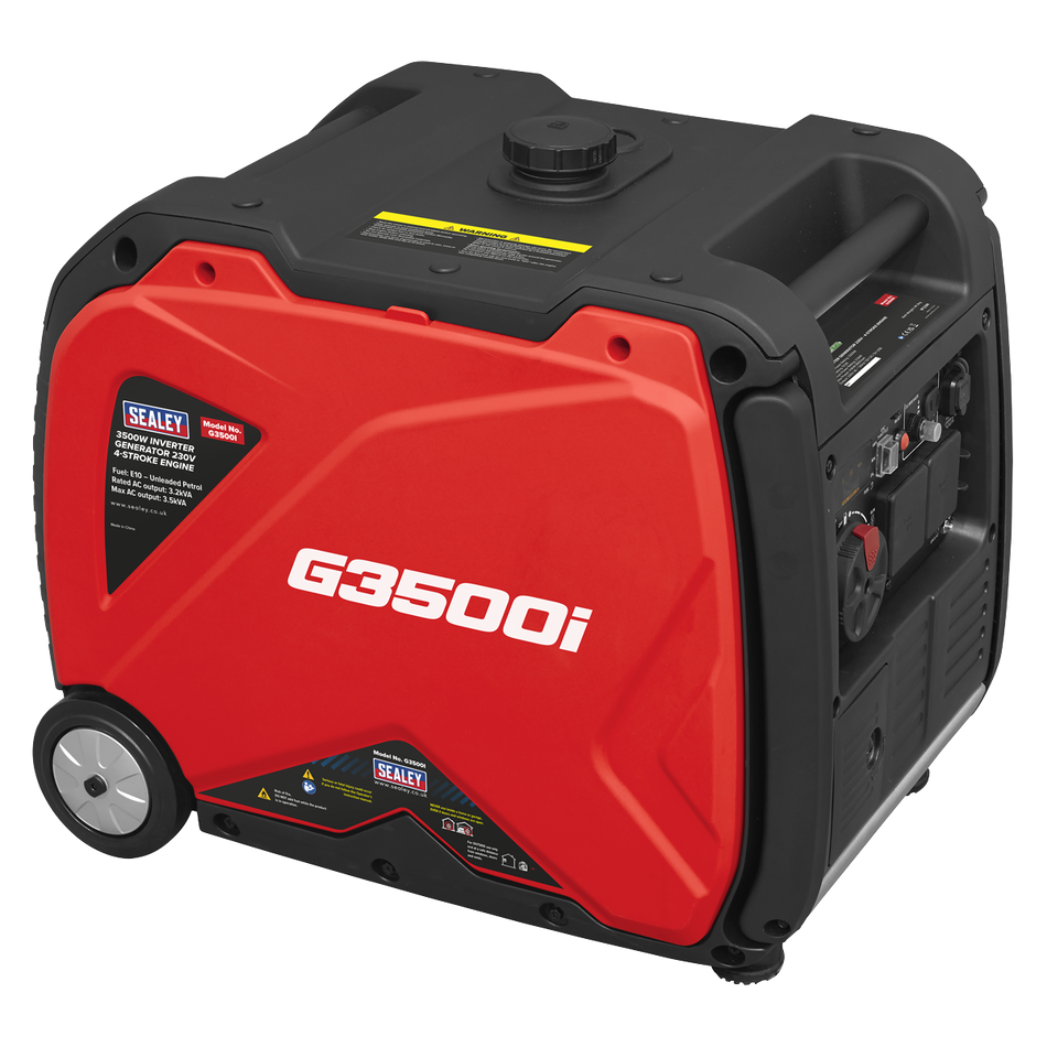 Sealey G3500I 3500W Inverter Generator 230V - 4-Stroke Engine