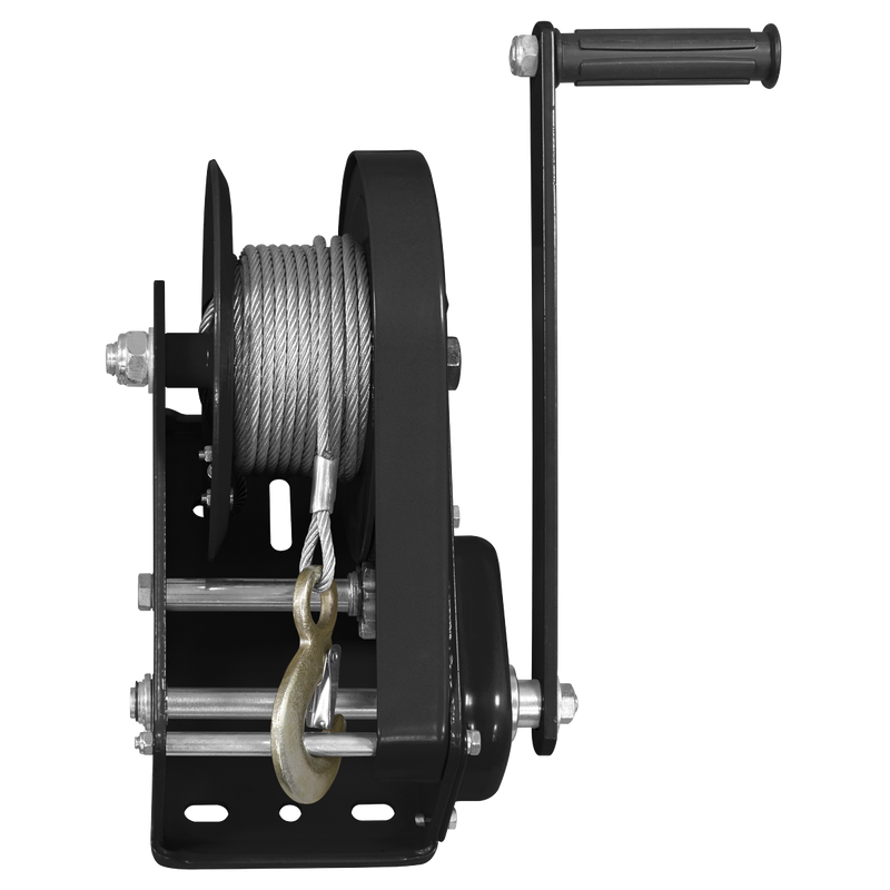 Sealey GWC2500B Geared Hand Winch with Brake & Cable 1130kg Capacity