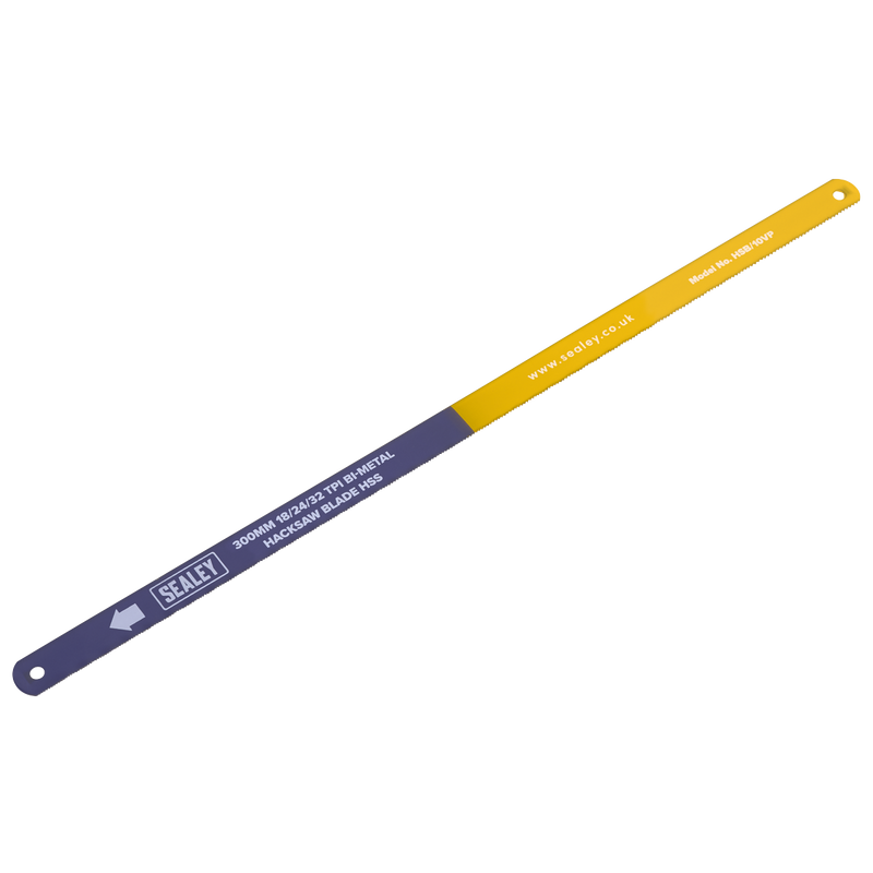 Sealey HSB/10VP Vari-Pitch 18/24/32tpi Hacksaw Blade 300mm - Pack of 10