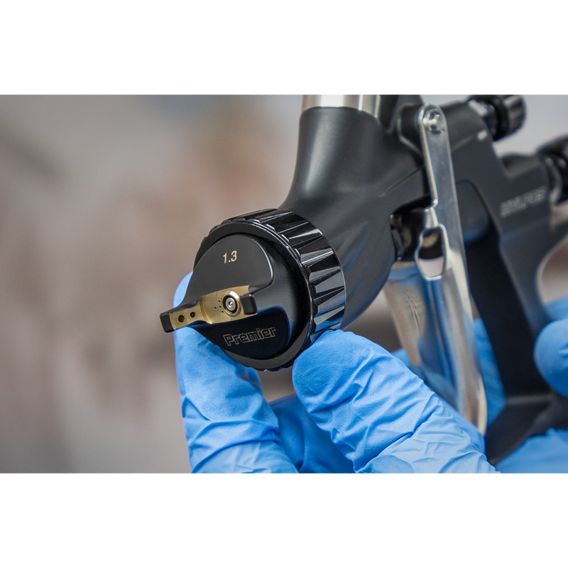 Sealey HVLP05 HVLP Gravity Feed Spray Gun 1.3mm Set-Up