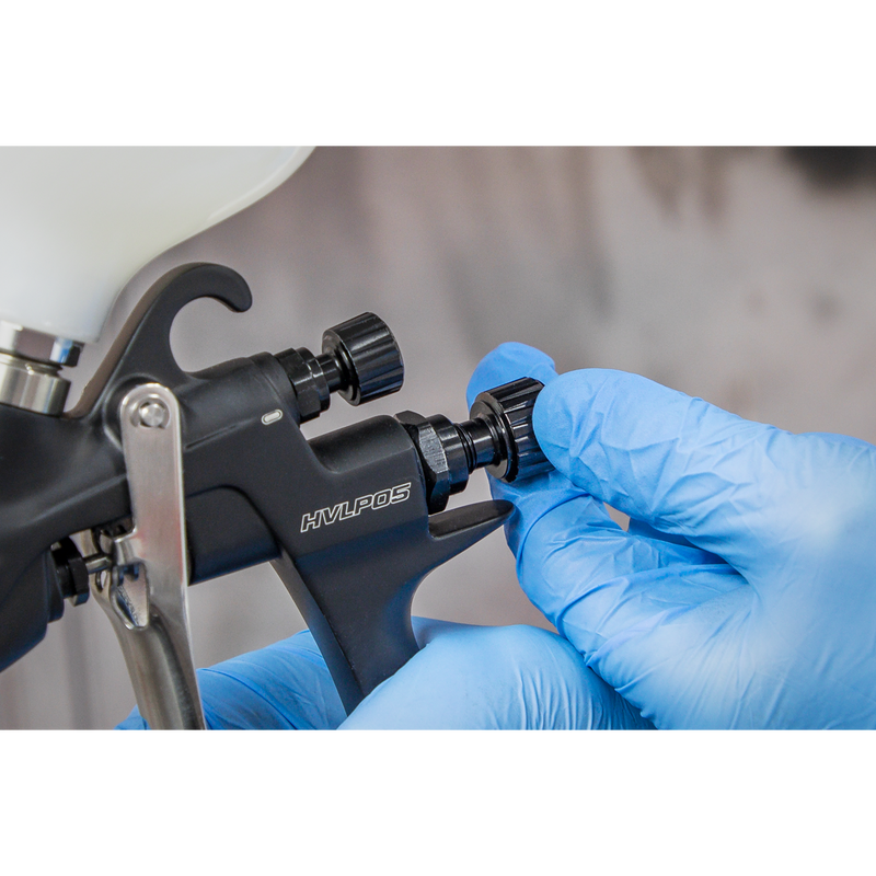 Sealey HVLP05 HVLP Gravity Feed Spray Gun 1.3mm Set-Up