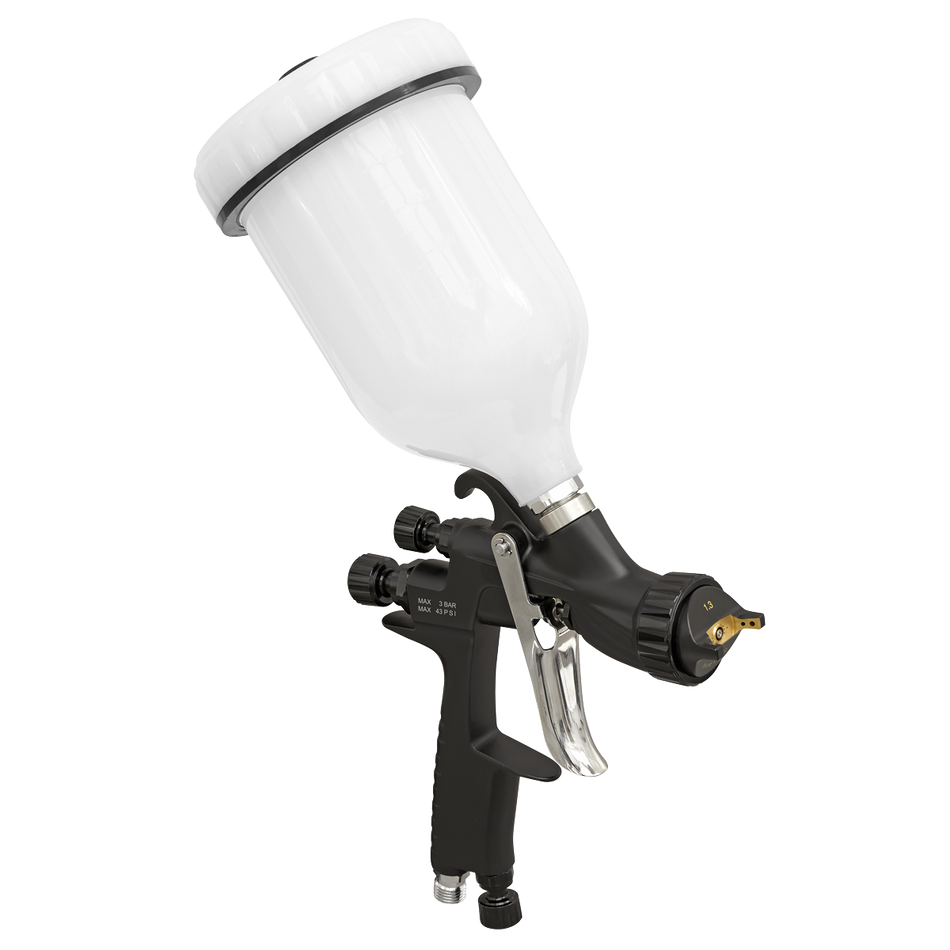 Sealey HVLP05 HVLP Gravity Feed Spray Gun 1.3mm Set-Up