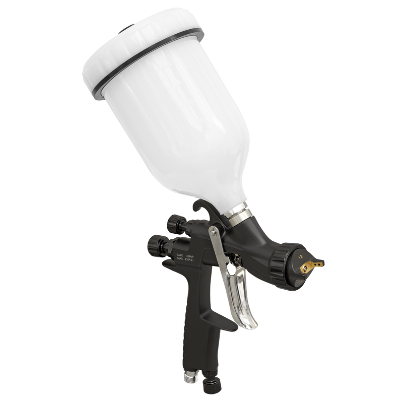 Sealey HVLP05 HVLP Gravity Feed Spray Gun 1.3mm Set-Up