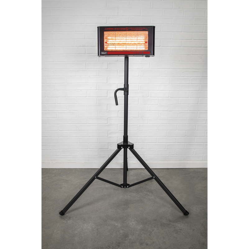 Sealey IR12CT Infrared Quartz Heater with Tripod Stand 230V 1.2kW