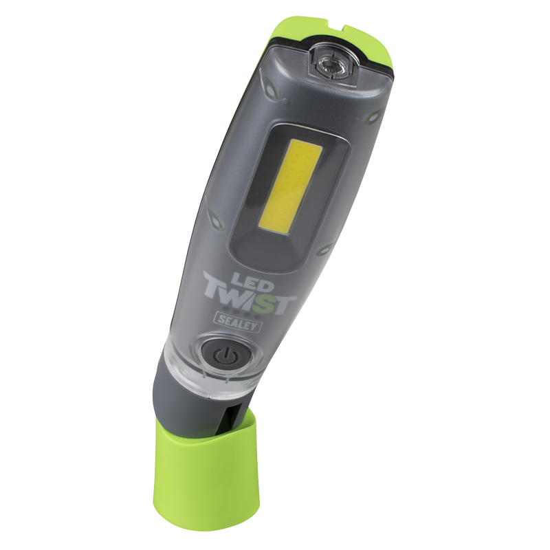 Sealey LED1001GDB LED Twist Rechargeable Inspection Light, Green - Box of 12