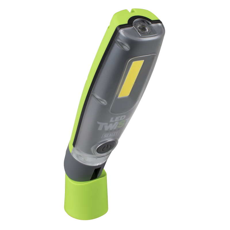 Sealey LED1001GDB LED Twist Rechargeable Inspection Light, Green - Box of 12