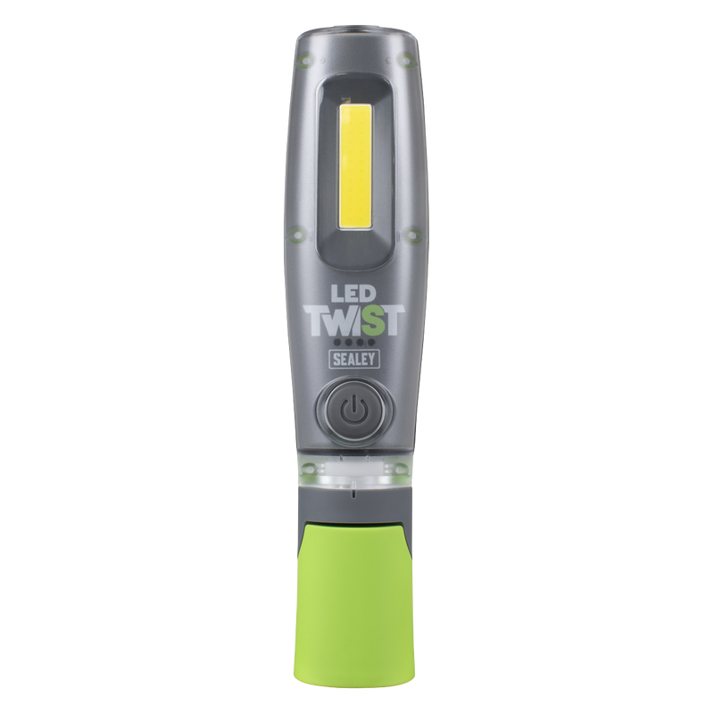 Sealey LED1001GDB LED Twist Rechargeable Inspection Light, Green - Box of 12
