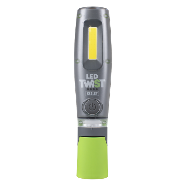 Sealey LED1001G LED Twist Rechargeable Inspection Light 8W COB & 1W SMD