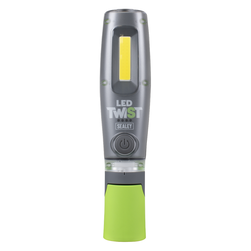 Sealey LED1001G LED Twist Rechargeable Inspection Light 8W COB & 1W SMD