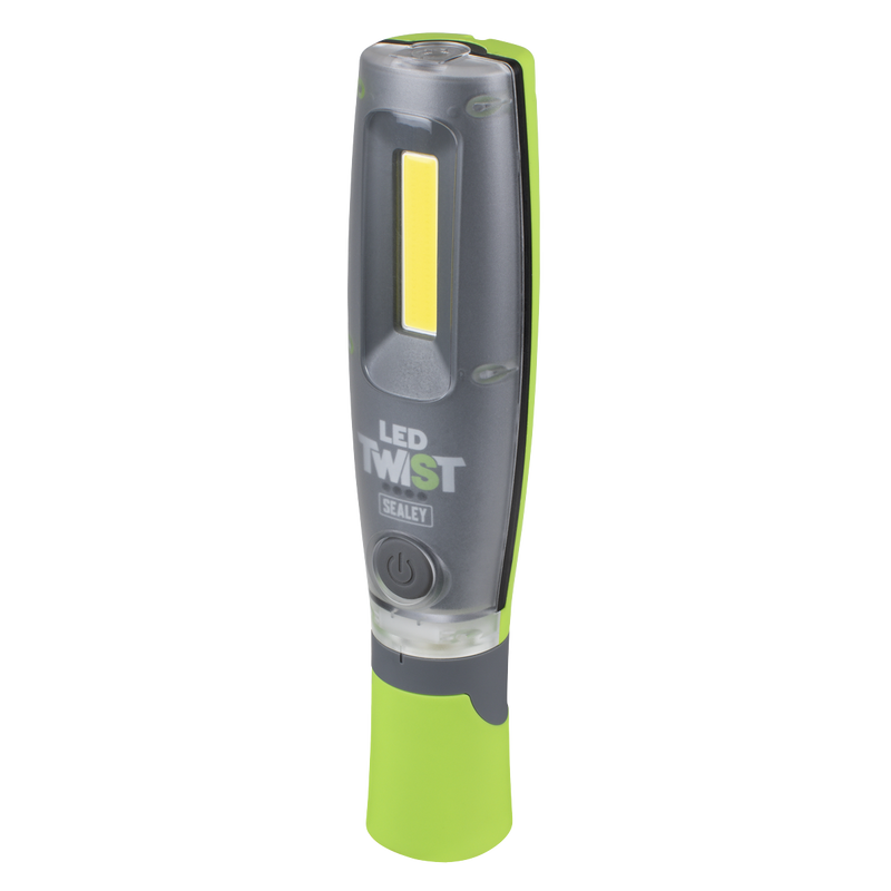 Sealey LED2001GDB Rechargeable Inspection Light 16W COB & 1W SMD LED - Green - Display Box of 12