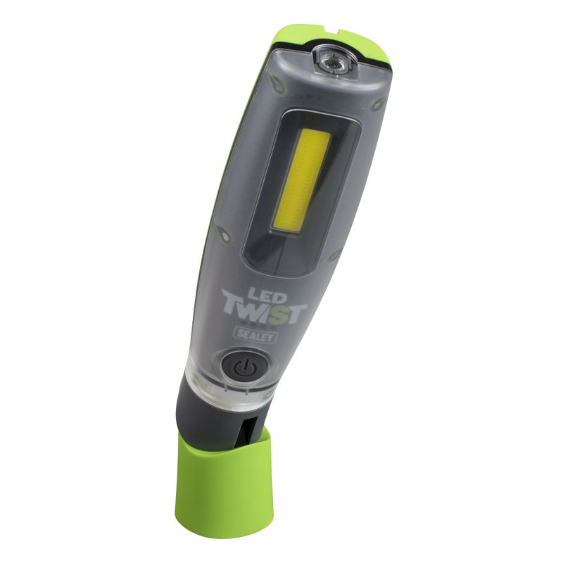 Sealey LED2001GDB Rechargeable Inspection Light 16W COB & 1W SMD LED - Green - Display Box of 12