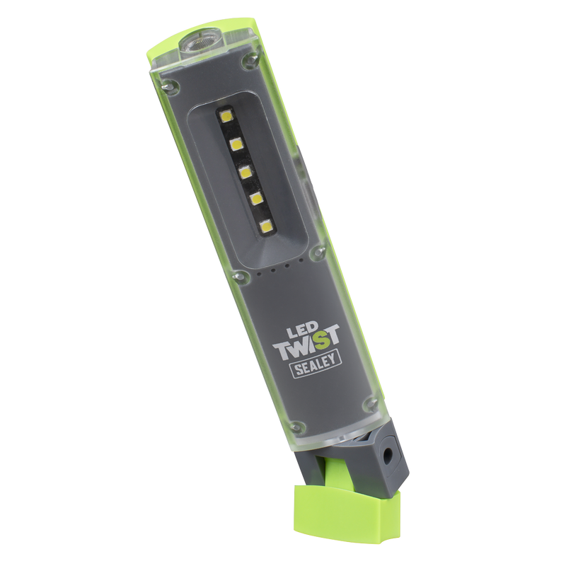 Sealey LED201G LED Twist Rechargeable Inspection Light 1W & 1W SMD