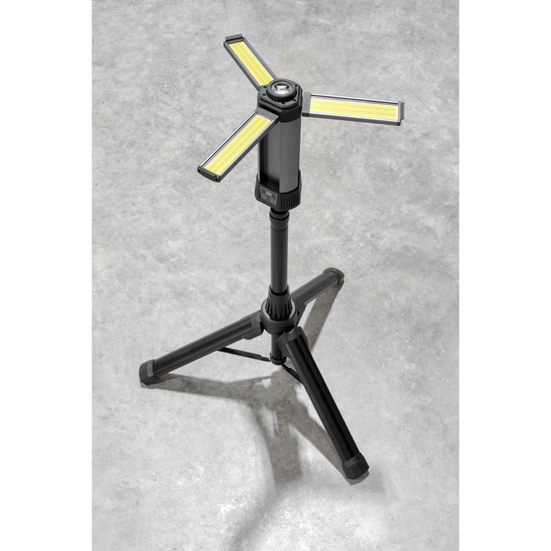 Sealey LED240 Rechargeable Flexible Floodlight with Tripod 24W COB LED & 5W SMD LED