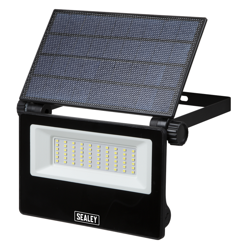 Sealey LED30S Extra-Slim Solar Floodlight with Wall Bracket 30W SMD LED