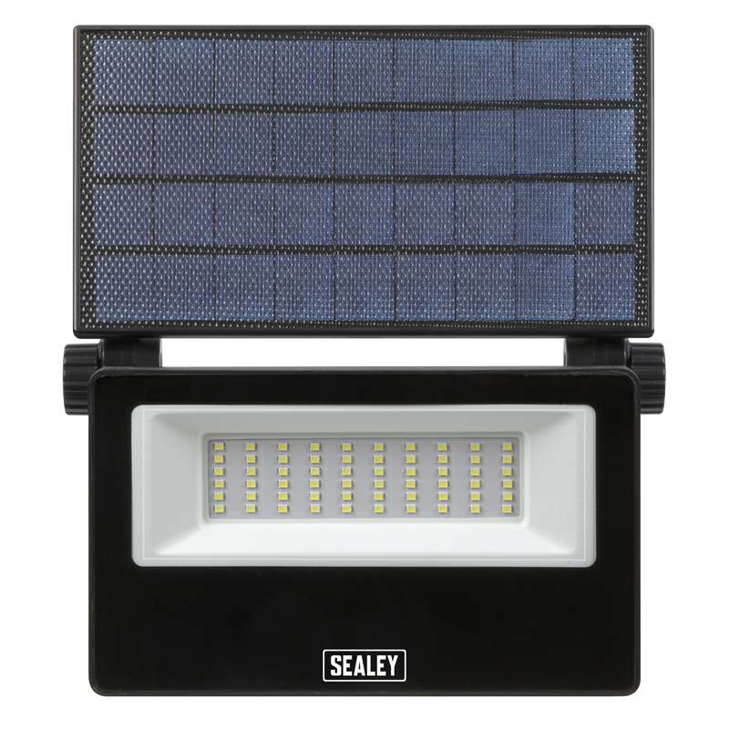 Sealey LED30S Extra-Slim Solar Floodlight with Wall Bracket 30W SMD LED