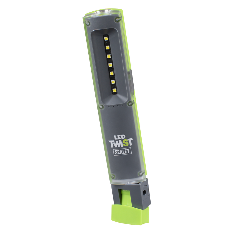 Sealey LED401G LED Twist Rechargeable Inspection Light 2W & 1W SMD LED