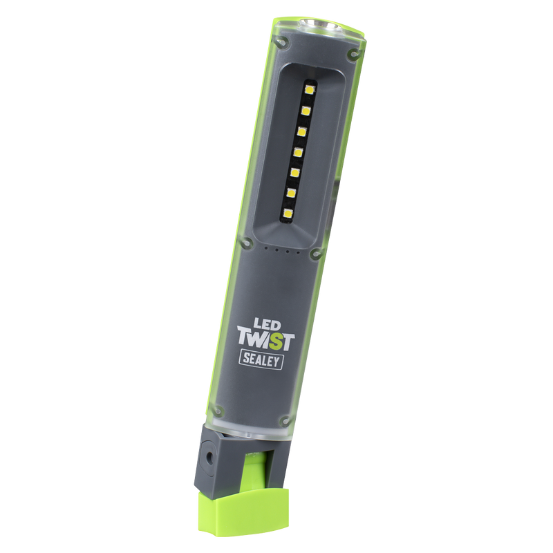 Sealey LED401G LED Twist Rechargeable Inspection Light 2W & 1W SMD LED