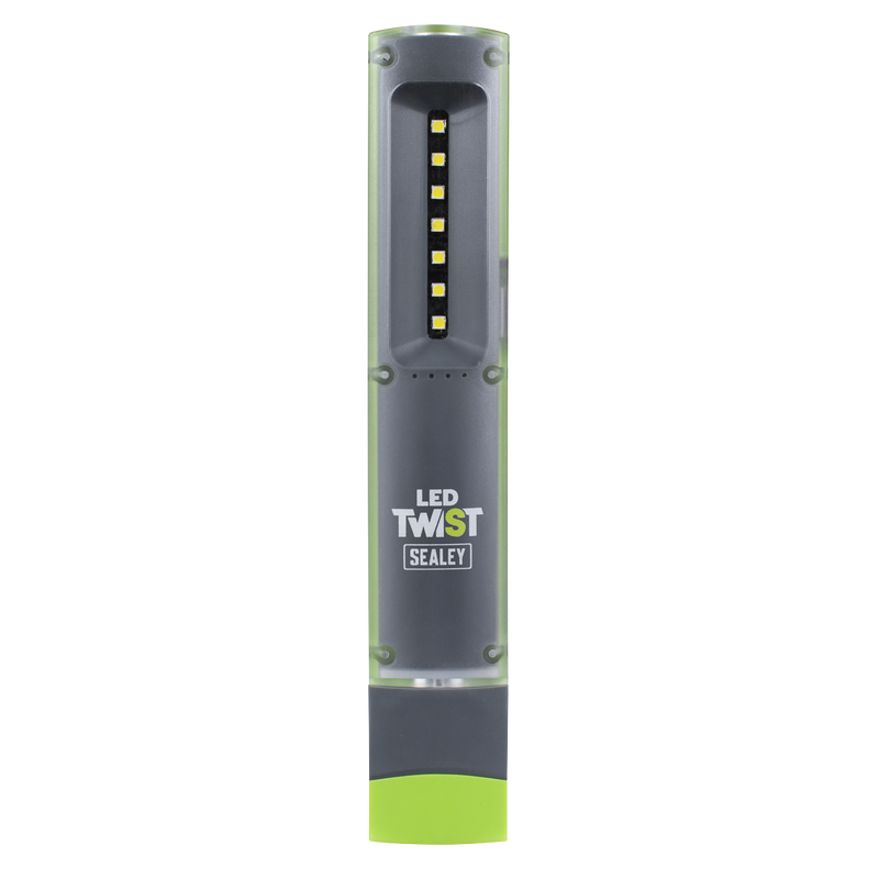 Sealey LED401G LED Twist Rechargeable Inspection Light 2W & 1W SMD LED