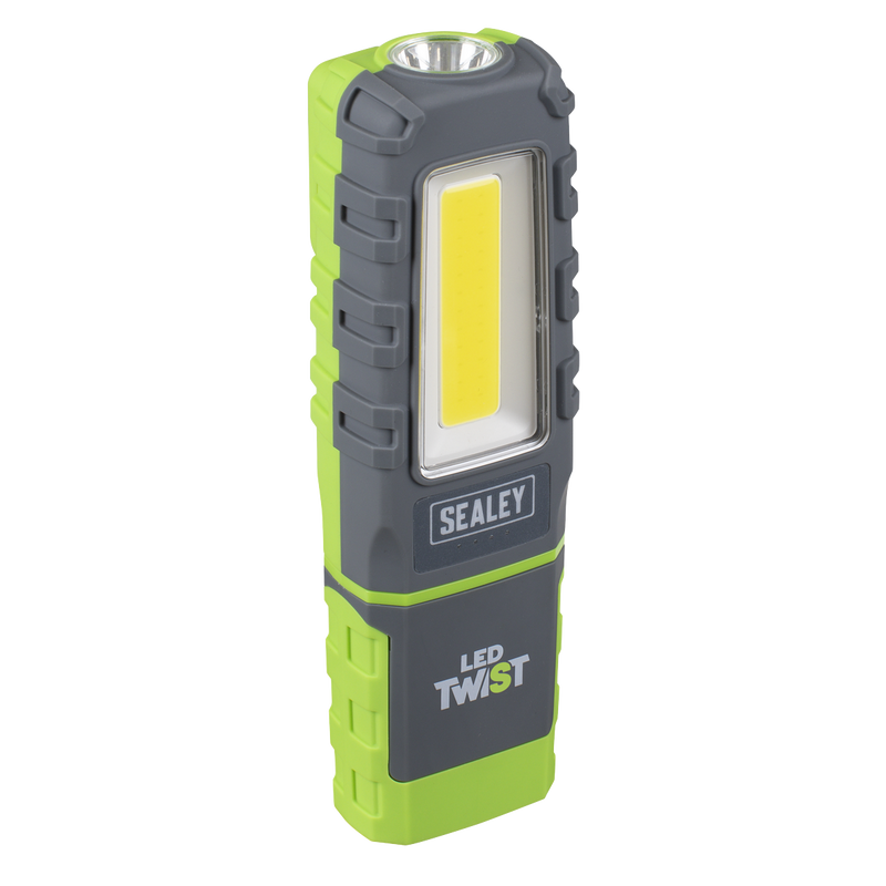 Sealey LED601GDB LED Twist Rechargeable Inspection Light, Green - Box of 12