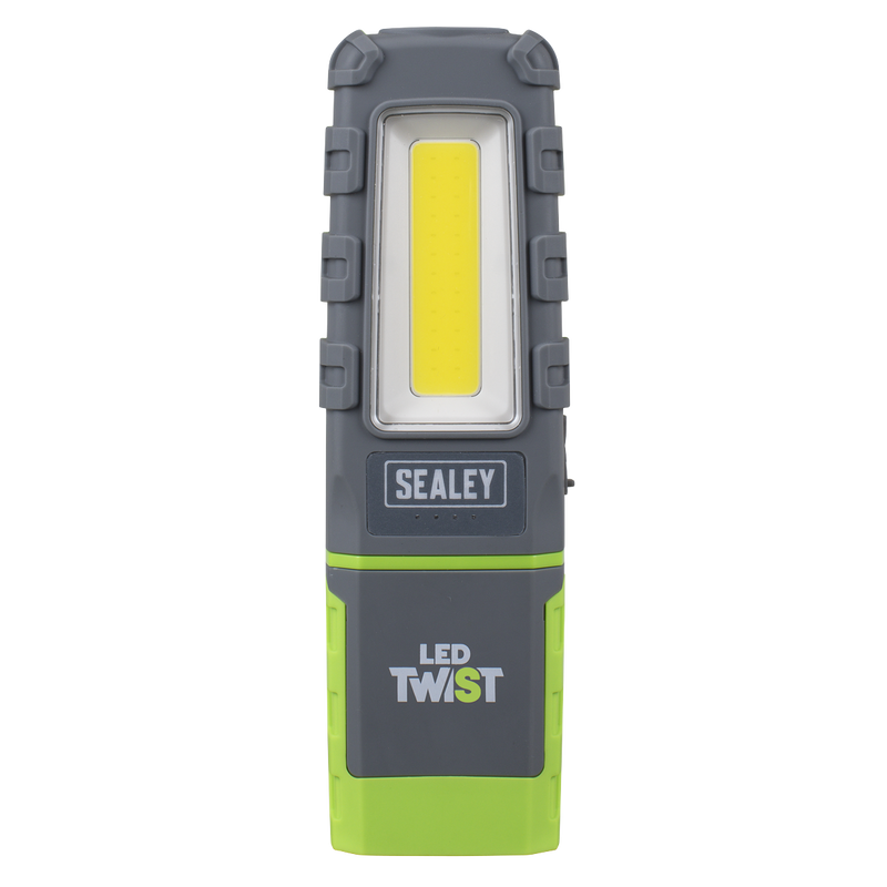 Sealey LED601G LED Twist Rechargeable Inspection Light 5W COB & 1W SMD
