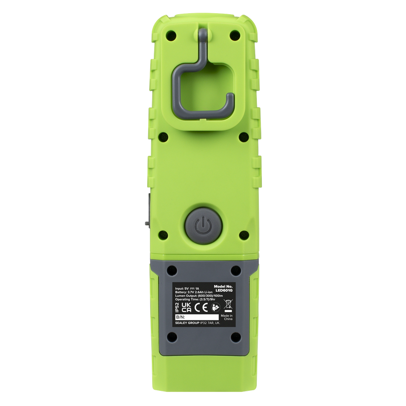 Sealey LED601G LED Twist Rechargeable Inspection Light 5W COB & 1W SMD