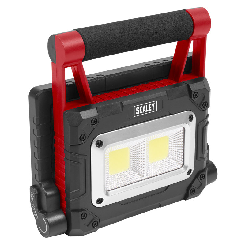 Sealey LEDFL15WS 15W COB LED Solar Powered Rechargeable Portable Floodlight