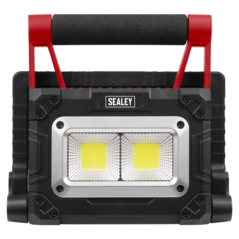 Sealey LEDFL15WS 15W COB LED Solar Powered Rechargeable Portable Floodlight