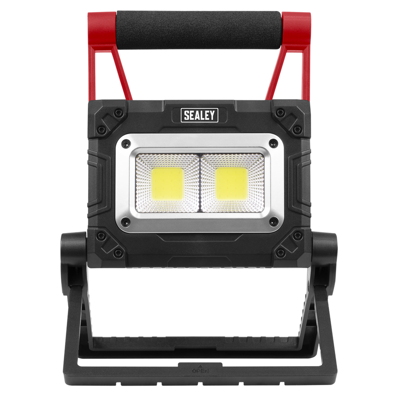 Sealey LEDFL15WS 15W COB LED Solar Powered Rechargeable Portable Floodlight