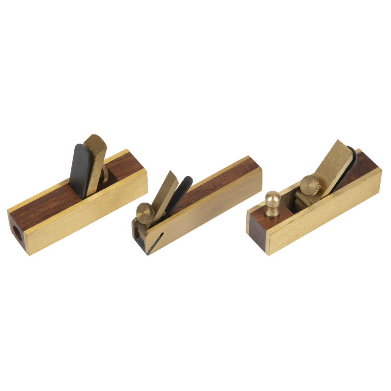 Sealey MBP03 Mini Brass Plane Set 3pc