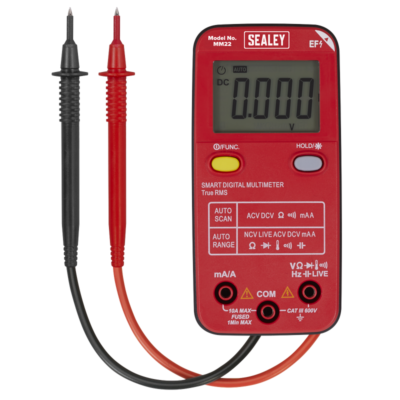 Sealey MM22 13-Function Professional Smart Auto-Scanning Digital Multimeter