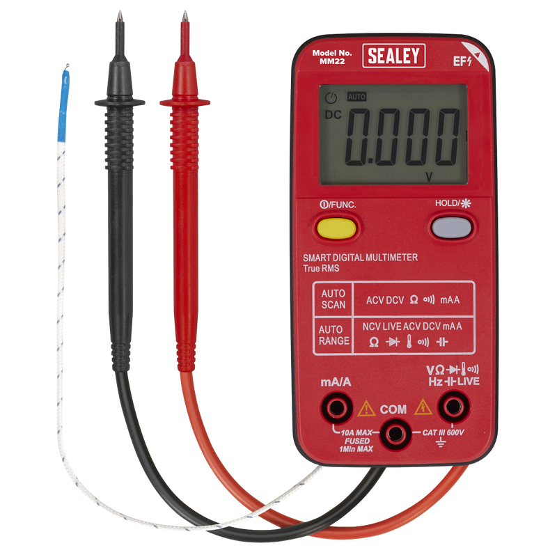 Sealey MM22 13-Function Professional Smart Auto-Scanning Digital Multimeter