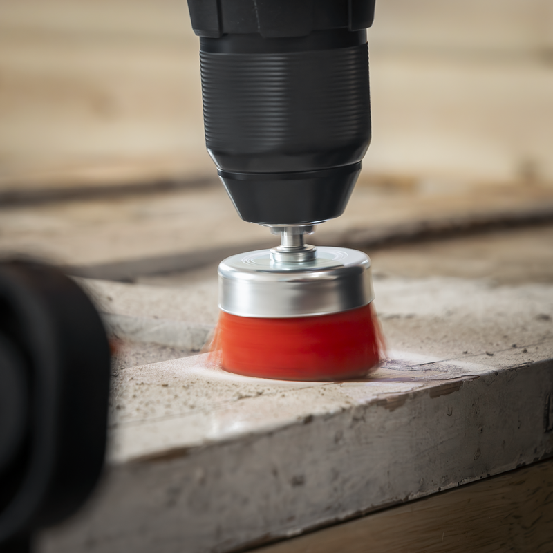 Sealey NFB50 Nylon Filament Cup Brush 50mm with 6mm Shaft