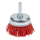 Sealey NFB50 Nylon Filament Cup Brush 50mm with 6mm Shaft